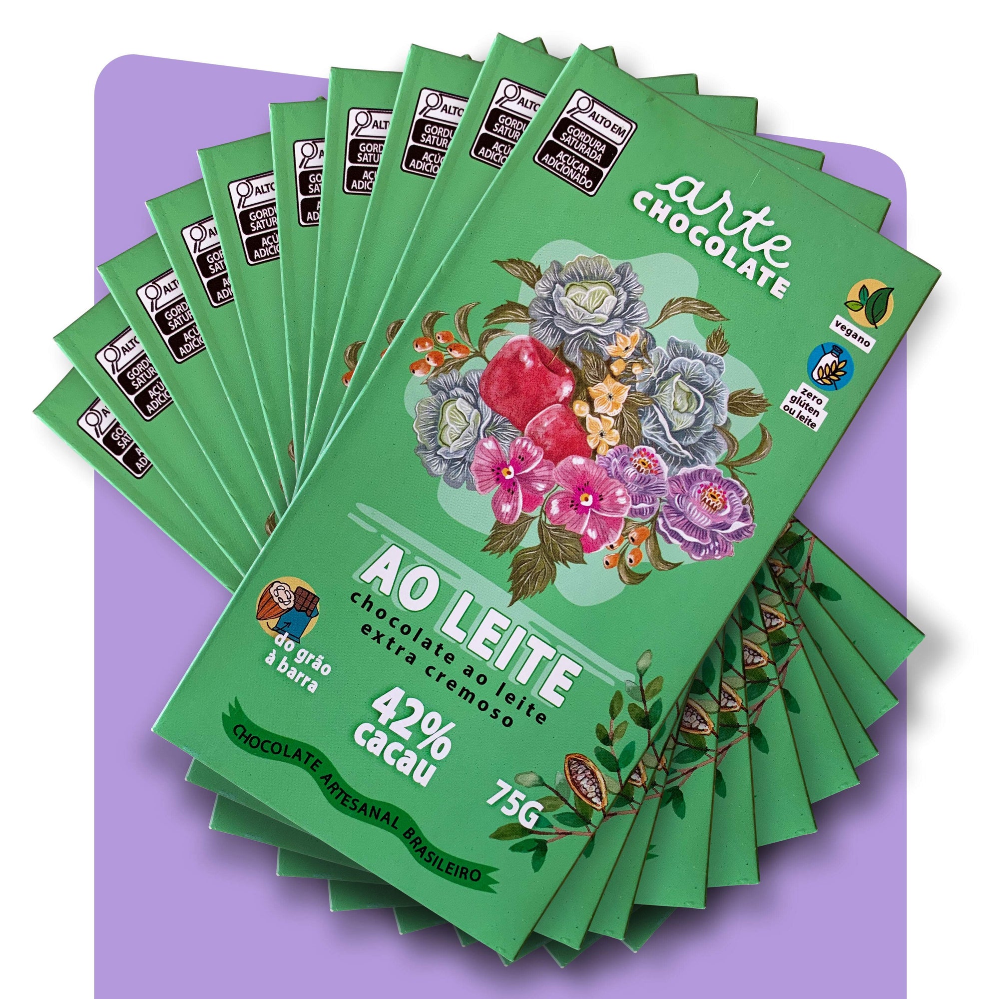 Chocolate Ao Leite Coleção com 10 Barras 750g