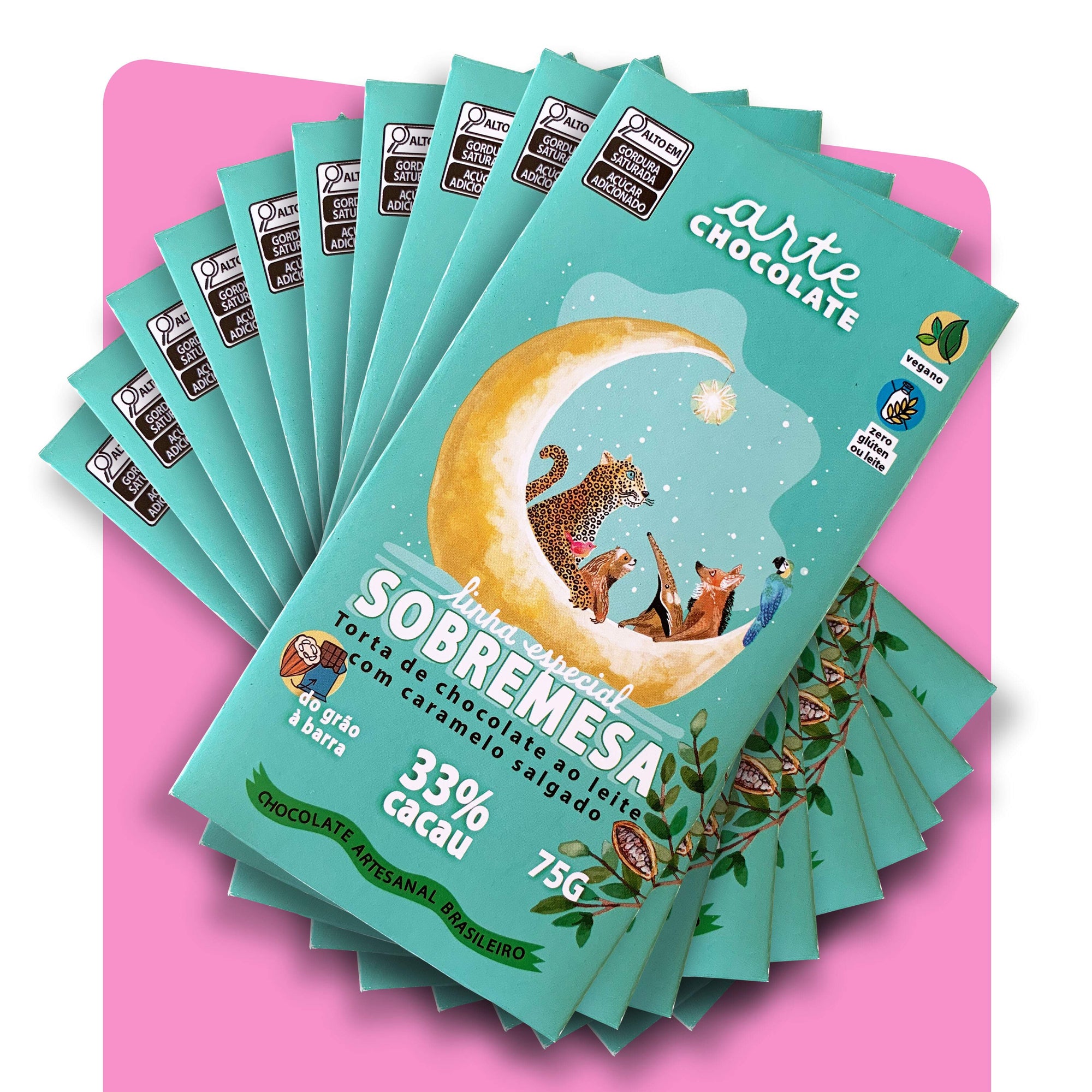 Chocolate Branco com Pistache Coleção com 10 Barras 750g