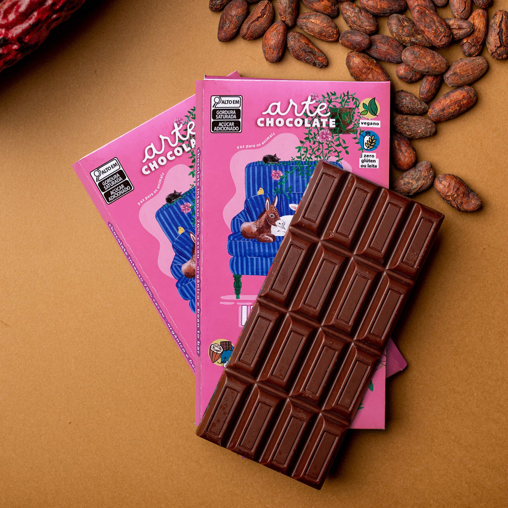 Chocolate 70% Cacau Coleção com 10 Barras 750g