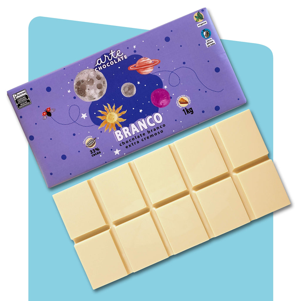 Coleção Mestre Chocolatier - 3 Barras para Uso Culinário de Chocolate Branco, Ao Leite e 70% cacau 3kg