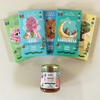 Coleção Felicidade Garantida - Creme de Baru com Cacau e Coleção Degustação com 5 Barras Mais Vendidas