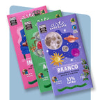 Coleção Sabores Clássicos - 3 Barras de Chocolate Branco, Ao Leite e 70% Cacau 225g