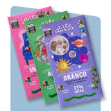 Coleção Sabores Clássicos - 3 Barras de Chocolate Branco, Ao Leite e 70% Cacau 225g