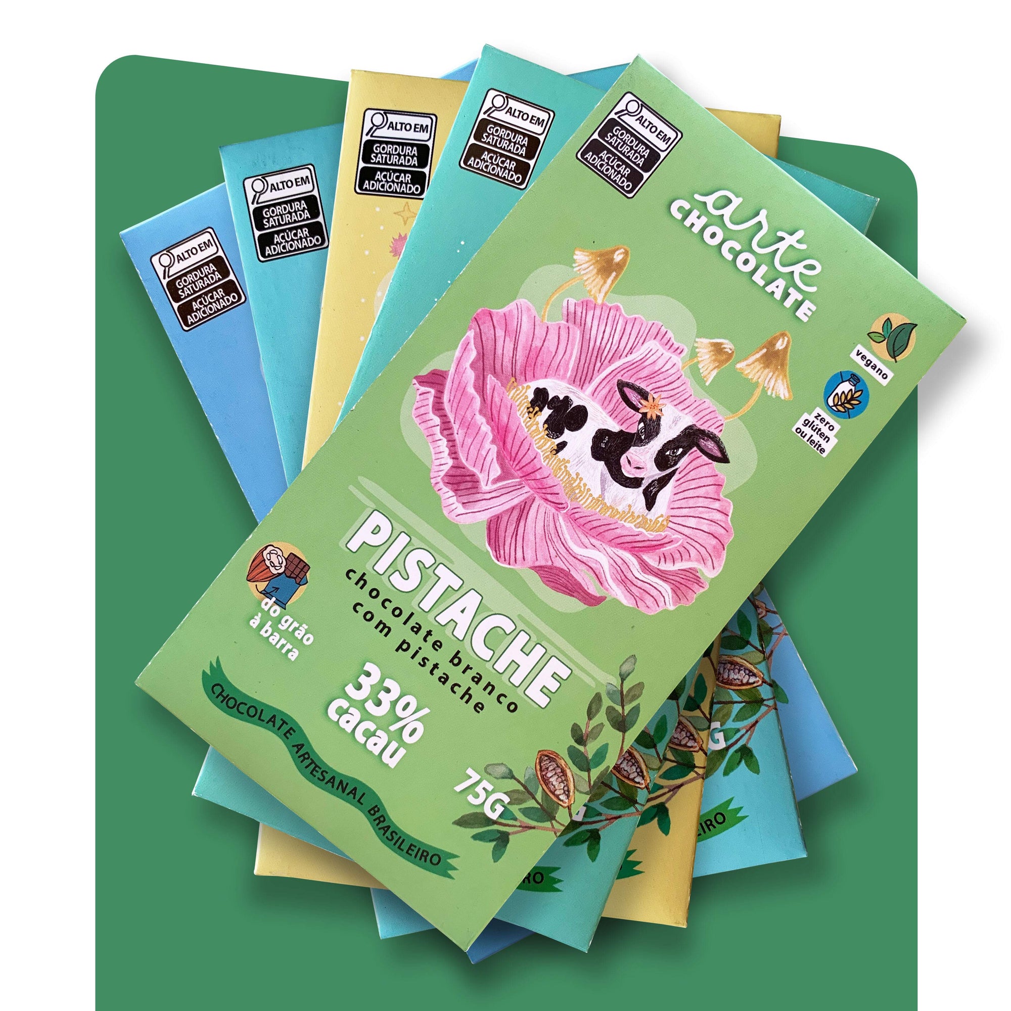 Coleção Desgustação com 5 Barras de Chocolate 375g