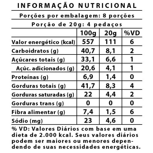 Chocolate 60% Cacau com Pistache Coleção com 10 Barras 750g