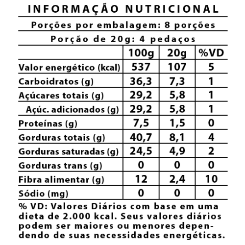 Chocolate 70% Cacau Coleção com 10 Barras 750g