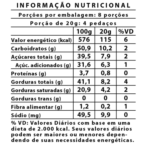 Chocolate Branco Coleção com 10 Barras 750g