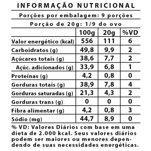 Ovo de Páscoa Chocolate Ao Leite 180g